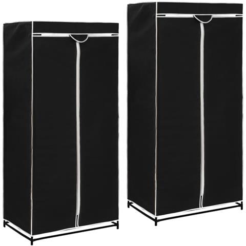Armadio 2 Pz Nero 75x50x160 Cm - Foto 1