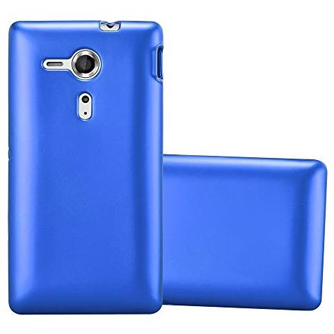 Custodia Compatibile Con Sony Xperia Sp In Blu Metallico - Coperchio Protettivo In Silicone Tpu Flessibile - Foto 1