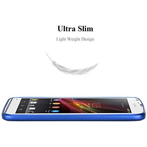 Custodia Compatibile Con Sony Xperia Sp In Blu Metallico - Coperchio Protettivo In Silicone Tpu Flessibile - Foto 2