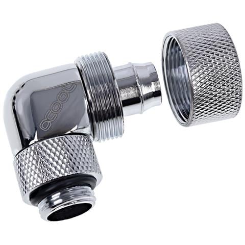 Eiszapfen 16/10mm Compression Fitting 90° Rotatable G1/4 - Chrome - Foto 2