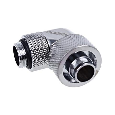 Eiszapfen 16/10mm Compression Fitting 90° Rotatable G1/4 - Chrome - Foto 6