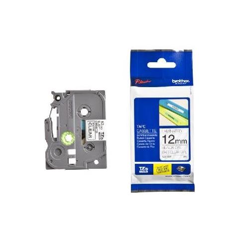 Etichetta termica TZ-M31 - 12 mm Larghezza x 8 m Lunghezza - Rettangolo - Trasferimento termico - Chiaro - Foto 1