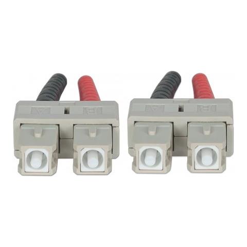 SC / SC OM3 1m, SC, SC, Maschio / maschio, OM3, Ciano, Grigio, Multi-mode - Foto 1