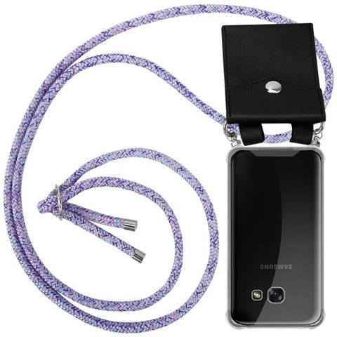 Catena Di Telefoni Cellulari Compatibile Con Samsung Galaxy A5 2017 In Unicorn - Coperchio Protettivo In Silicone Con Anelli D'argento, Cinturino In Corda E Custodia Staccabile - Foto 1