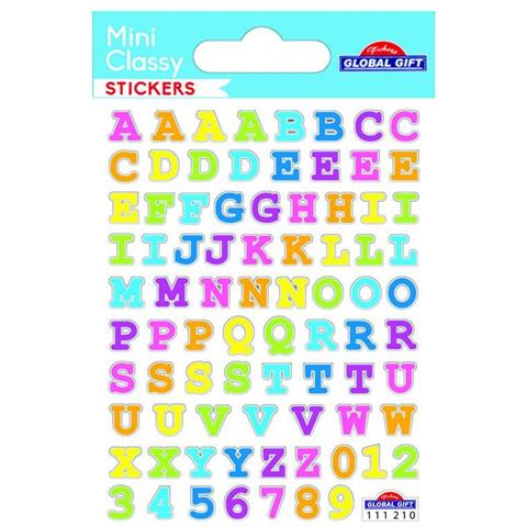 80 Stickers Alfabeto - Arcobaleno - 1 Cm - Foto 1