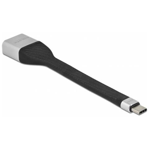 86934 Cavo E Adattatore Video 0,14 M Usb Tipo-c Displayport Nero, Argento - Foto 1