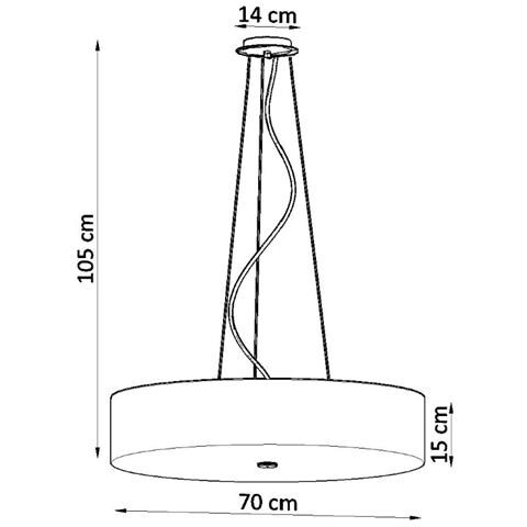 Lampadario Skala 70 Bianco Sl. 0801 - Minimalista Lampadario Bianco 105x70x70 Cm - Foto 7