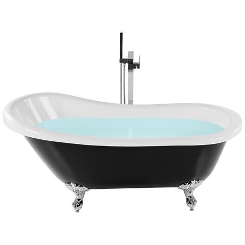Vasca Da Bagno Freestanding Cayman 170 X 76 Cm Nero /bianco - Foto 2