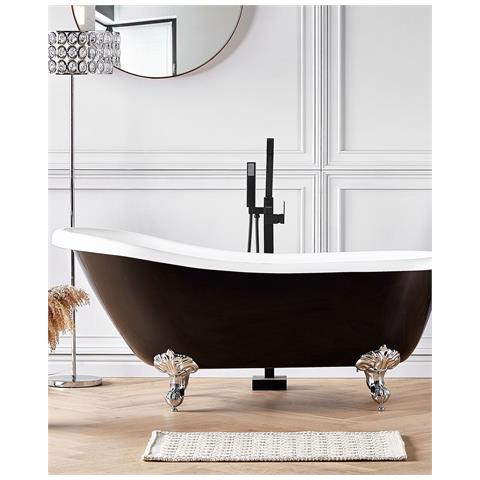 Vasca Da Bagno Freestanding Cayman 170 X 76 Cm Nero /bianco - Foto 9