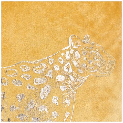 Set Di 2 Cuscini Marula Velluto 45 X 45 Cm Senape Trama Animale - Foto 7