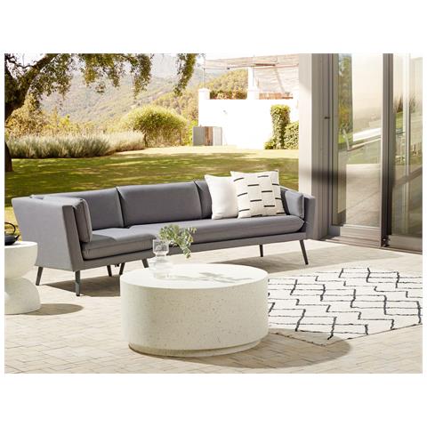 Divano Da Giardino 3 Posti Loretello Lato Sinistro Grigio - Foto 1