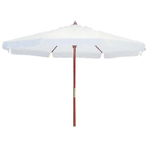 Ombrellone Tondo Ø350 Cm Da Giardino Con Struttura In Legno E Telo In Poliestere Con Bordino Con Apertura A Carrucola - Foto 1