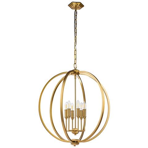 Lampadario Classico Corinne Acciaio Ottone Brunito 6 Luci E14 - Foto 2