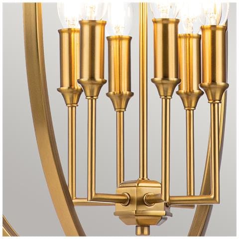 Lampadario Classico Corinne Acciaio Ottone Brunito 6 Luci E14 - Foto 5