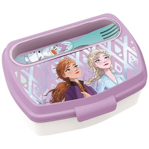 Sandwich Box Plastica Bimbi Frozen Con Posate - Foto 1