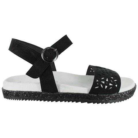 Sandali Da Donna In Pelle Nera Con Tacco Piatto 37 - Foto 1