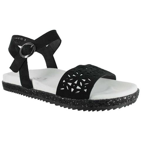 Sandali Da Donna In Pelle Nera Con Tacco Piatto 37 - Foto 3