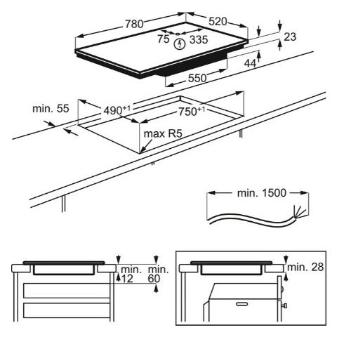 Piano Cottura IAE84881FB a Induzione 4 Zone Cottura da 75 cm Colore Nero - Foto 6