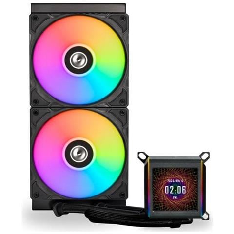 Dissipatore CPU a Liquido GA II LCD per Socket Intel LGA 1150 / 1151 / 1155 / 1200 / 1700 e Socket AMD AM4 / AM5 - Foto 2