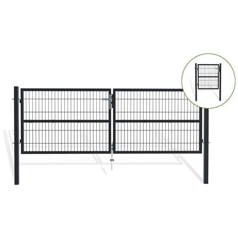 Cancello In Rete Razo Da 3 M H.100 Cm + Cancello Razo Da 1 M H.100 Cm Grigio - Foto 1