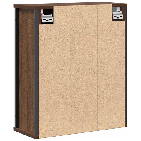 Pensile da Bagno con Specchio Rovere Marrone 50x21x60 cm - Foto 2