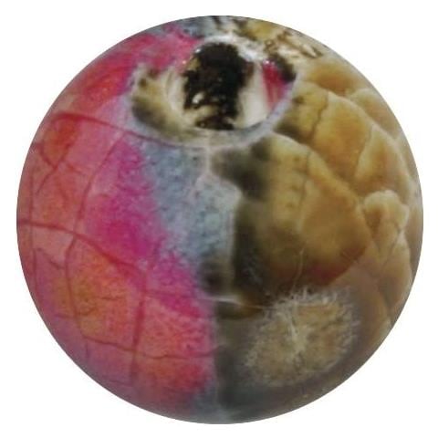 Perla Decorativa In Ceramica Ø1.7cm - Foro Ø4mm - Colore Rosso Mattone - Foto 1