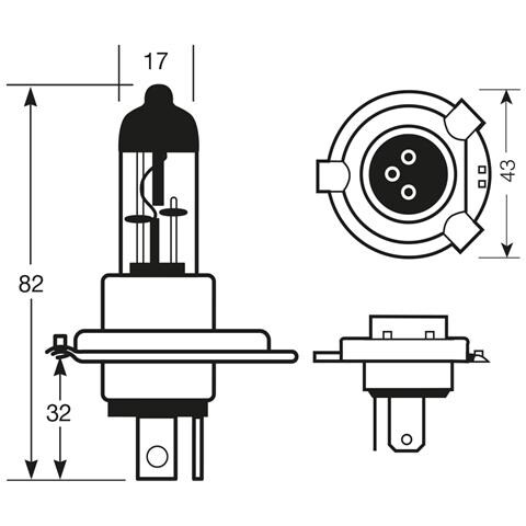 Lampadina Heavy Duty 12v 60/55w H4 - Foto 2
