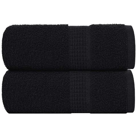 Asciugamani Per Sapone 2 Pz Neri 30x30 Cm 360 G/m 100% Cotone - Foto 1