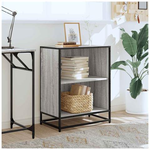 Libreria Grigio Sonoma 60x35x76 Cm In Legno Multistrato - Foto 3