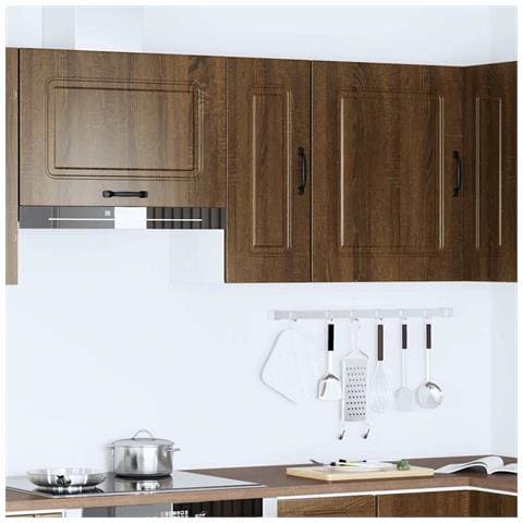 Pensile Da Cucina Kalmar Rovere Marrone In Legno Multistrato - Foto 3