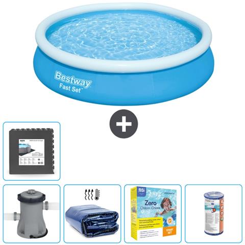 Piscina Fuori Terra - In Giro - 366x76 Cm - Blu - Include Accessori Coordinati Cb18 - Foto 1