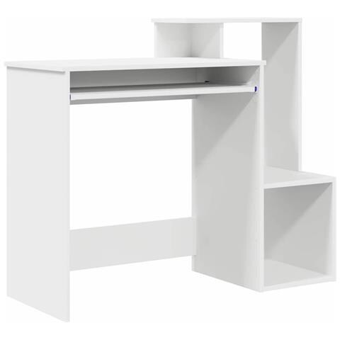 Scrivania bianca Bianca Truciolare Standard Stoccaggio - Foto 1