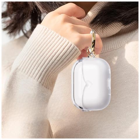 Custodia Per Airpods Pro 2 In Tpu Con Portachiavi Trasparente - Foto 2