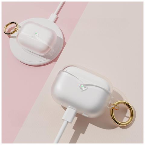 Custodia Per Airpods Pro 2 In Tpu Con Portachiavi Trasparente - Foto 4