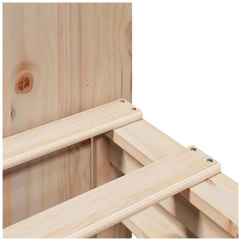Letto Libreria senza Materasso 135x190 cm in Legno Massello - Foto 9