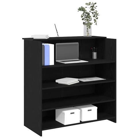 Banco Reception Rovere Nero 100x50x103,5cm Legno Multistrato - Foto 2