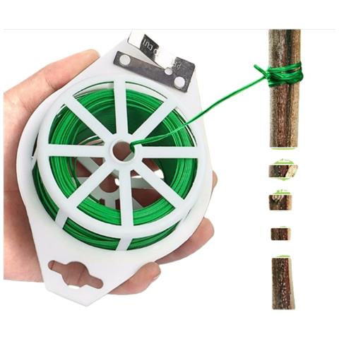 Filo Rivestito In Plastica Con Taglierina Per Giardinaggio - Supporto Per Piante E Viti - Foto 4