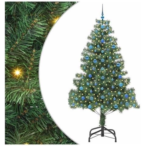 Albero di Natale con 300 LED con supporto Verde 210 cm PVC - Foto 1