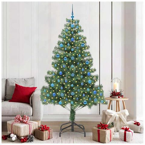 Albero di Natale con 300 LED con supporto Verde 210 cm PVC - Foto 2