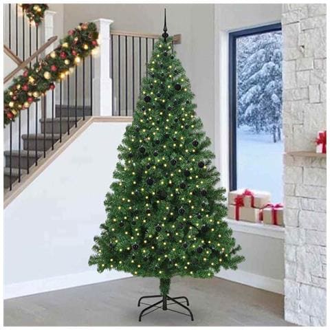Albero di Natale artificiale con 300 LED Verde 240 cm - Foto 2