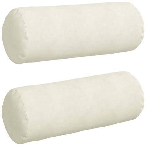Cuscini a rullo 2 pcs Crema Ø 25 x 70 cm Tessuto in Cords - Foto 1