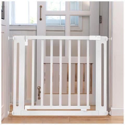 Safetots Cancelletto Elegance In Legno, Bianco, 105cm - 113cm, Cancelletto Di Sicurezza A Pressione, Passaggio Extra Largo Di 73cm - Foto 4