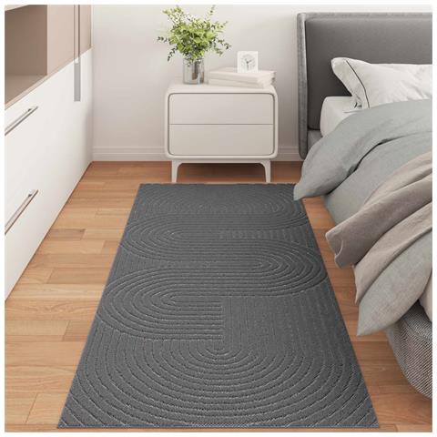 Tappeti per area HUARTE Antracite 200 x 80 cm Poliestere - Foto 2
