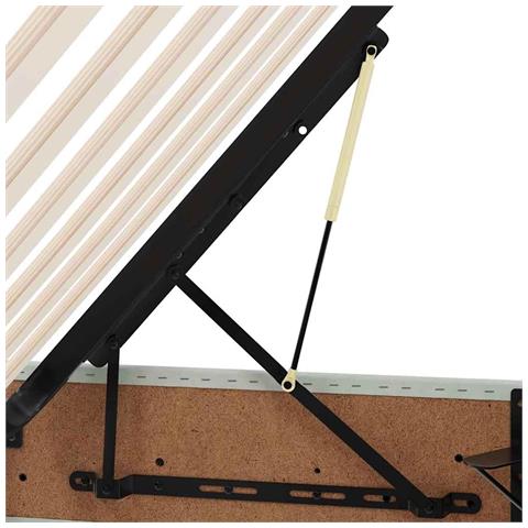 Letto con contenitore e materasso Grigio chiaro 100 x 200 cm - Foto 9