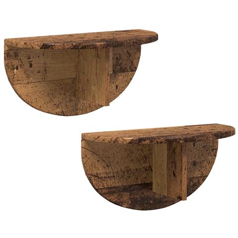 Scaffale da parete 2 pcs Legno vecchio 48 x 24 x 24 cm - Foto 1