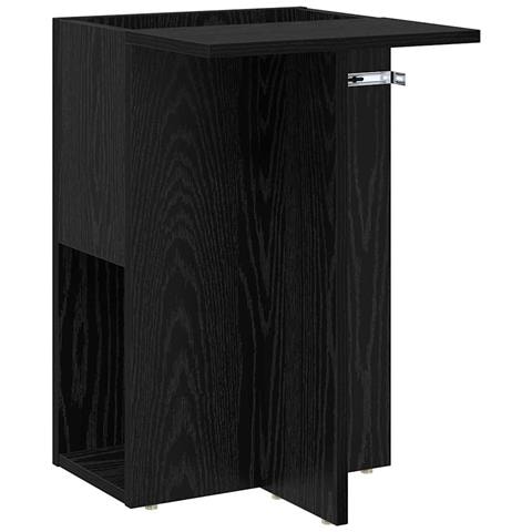 Tavolino Rovere Nero 35 x 40 x 55 cm Legno multistrato - Foto 1