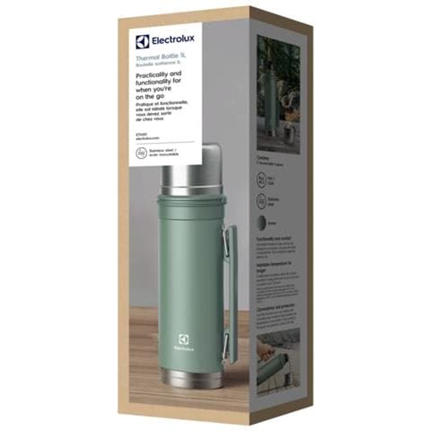 ACCESSORI CONSERVAZIONE CIBO ETHJ01 Bottiglia verde da 1 litro con manico. Mantiene il caldo fino a 24 ore e il freddo fino a 22 ore. Materiale acciaio inox. - Foto 7