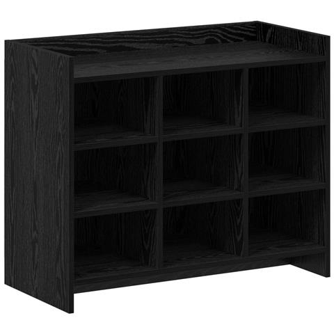 Mobile per scarpe Rovere Nero 85 x 39,5 x 70 cm - Foto 1