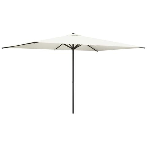 Ombrello da giardino 200 x 300 cm Poliestere Rettangolare Crema - Foto 1