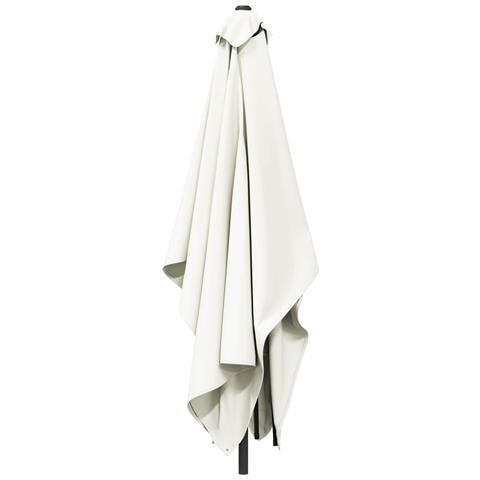 Ombrello da giardino 200 x 300 cm Poliestere Rettangolare Crema - Foto 7